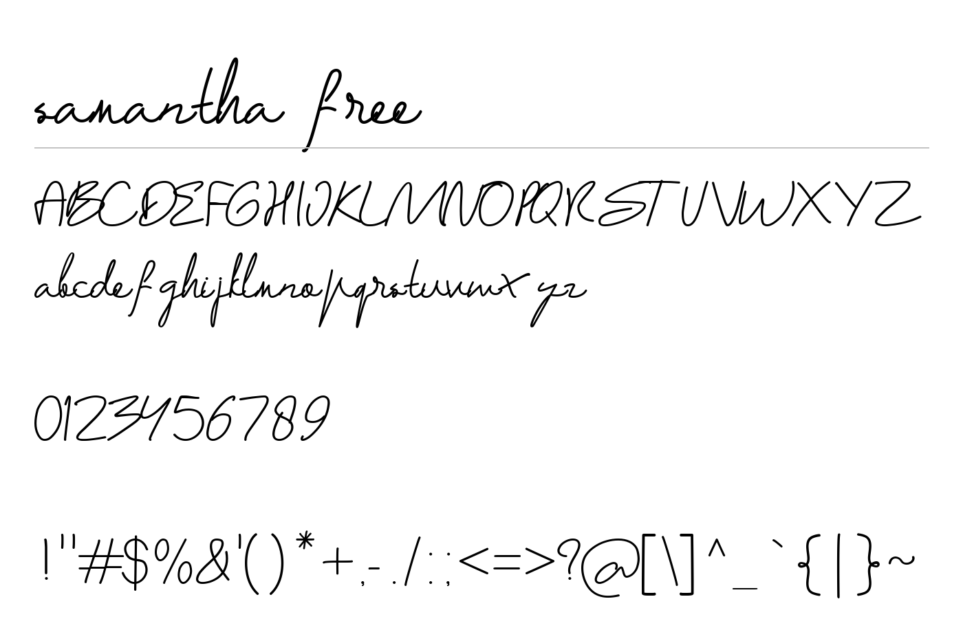 Samantha Font preview