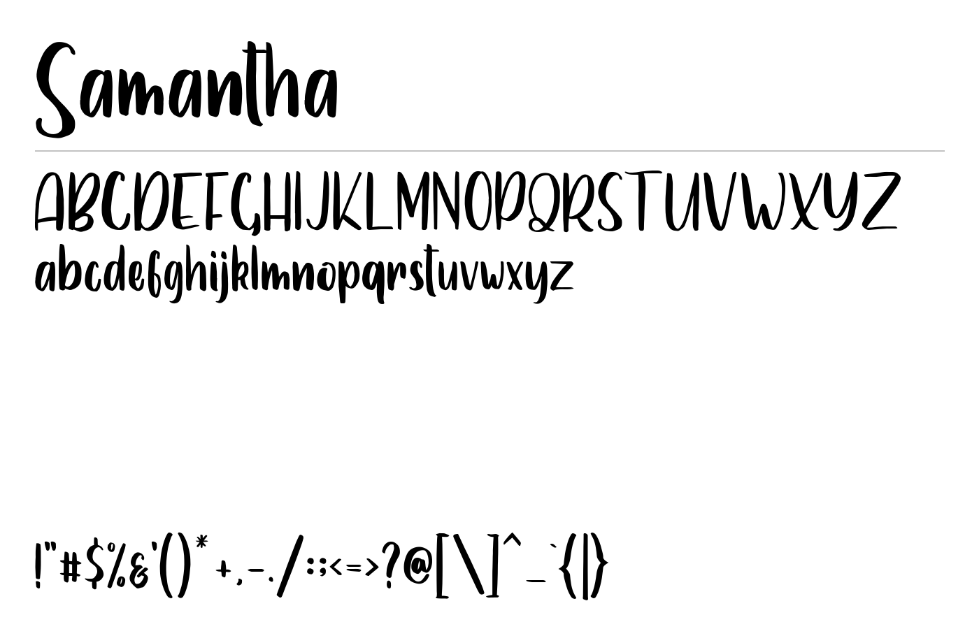 Samantha Font preview