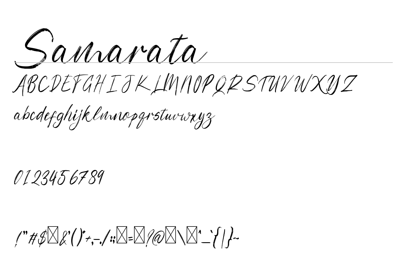Samarata Font preview