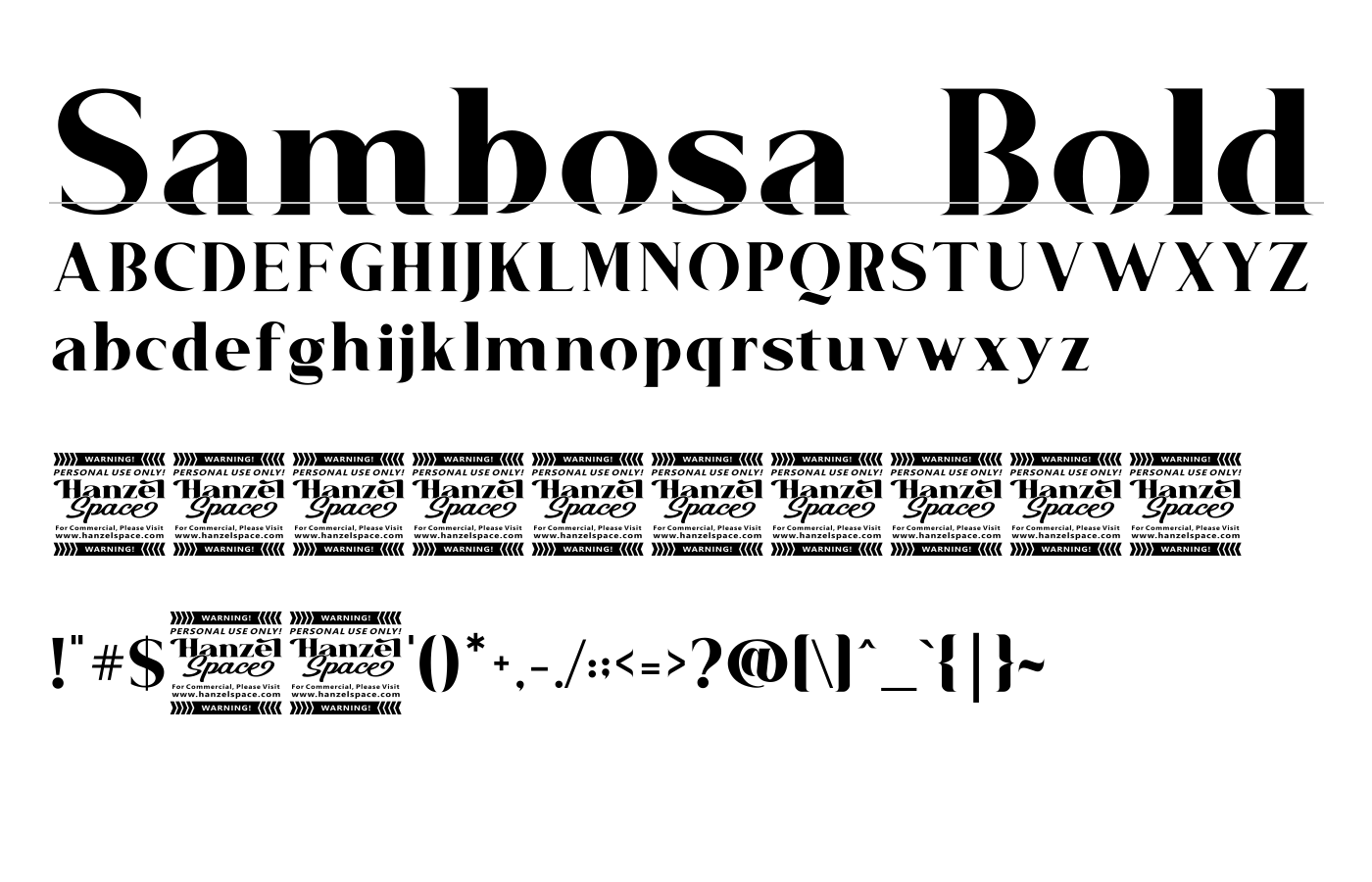 Sambosa Font preview