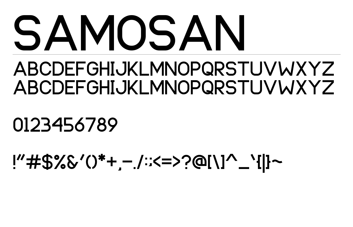 Samosan Font preview