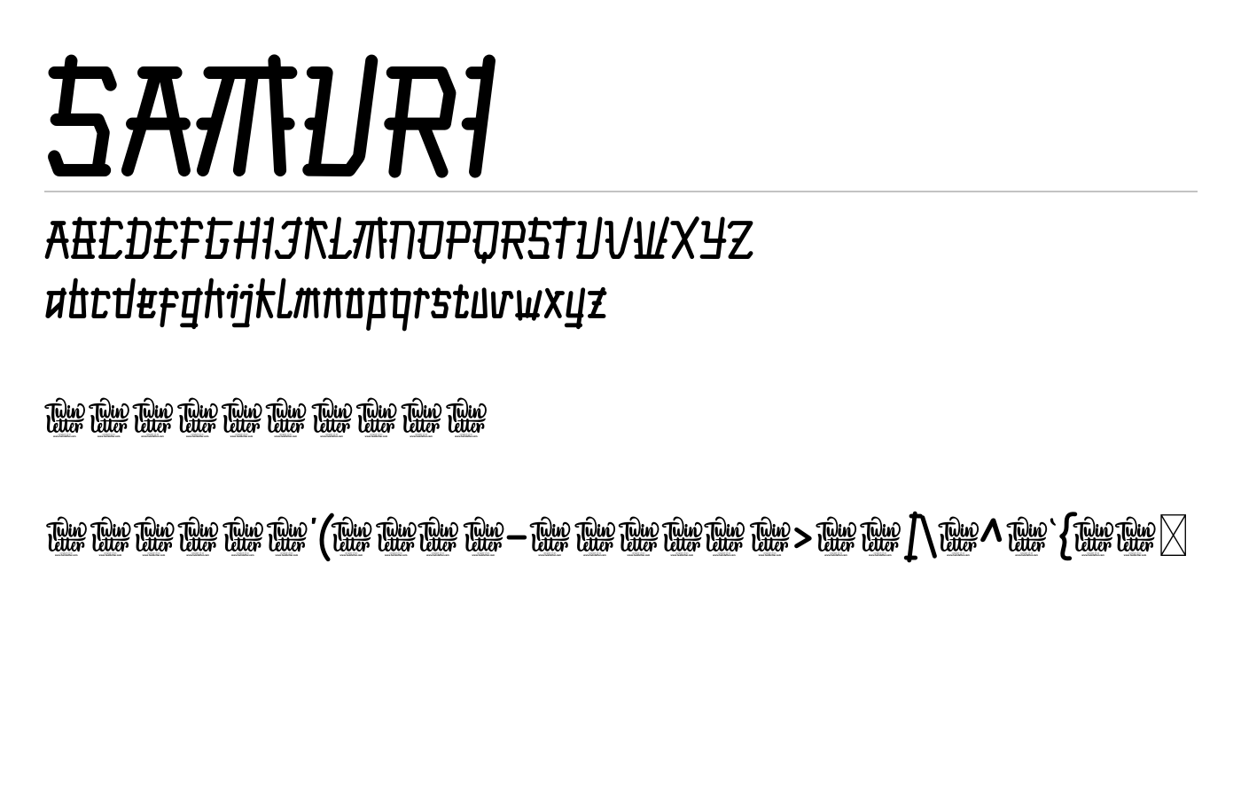 Samuri Font preview