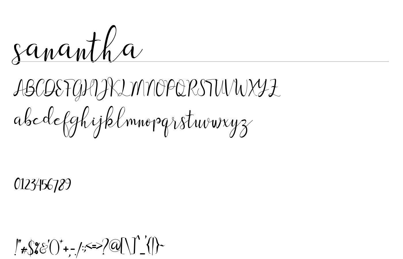 Sanantha Font preview