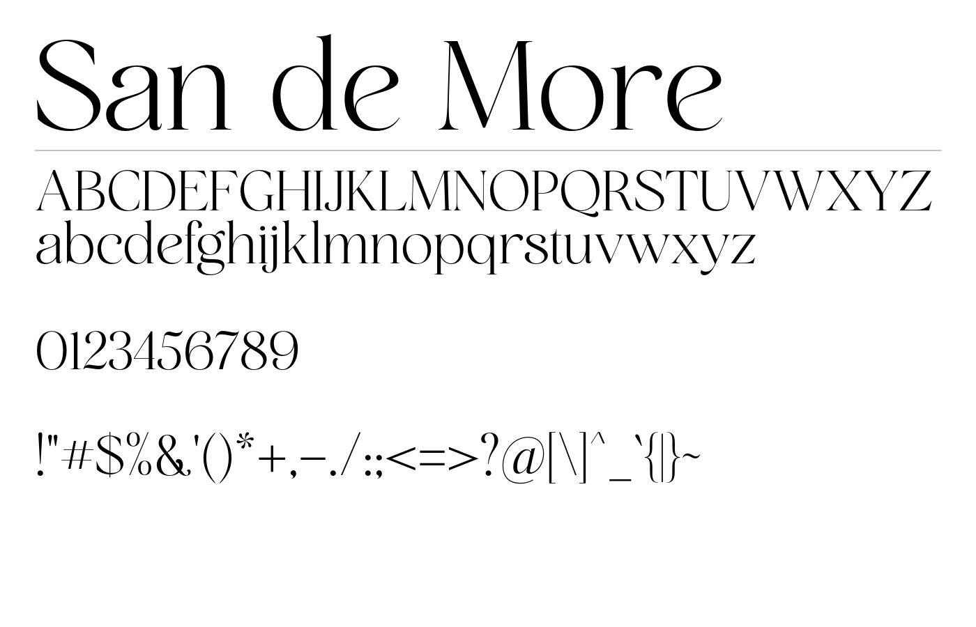San de More Font preview