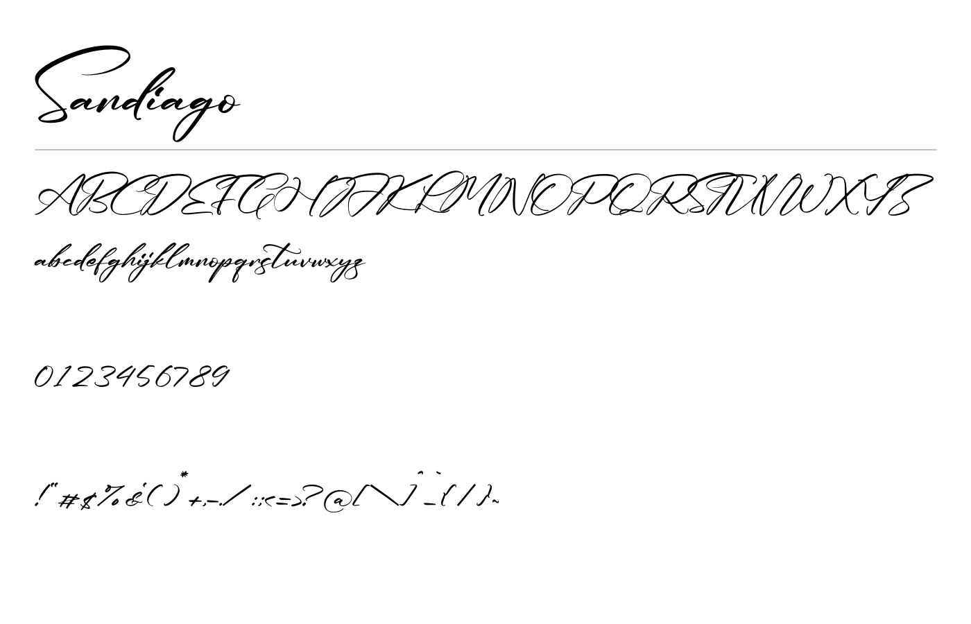 Sandiago Font preview