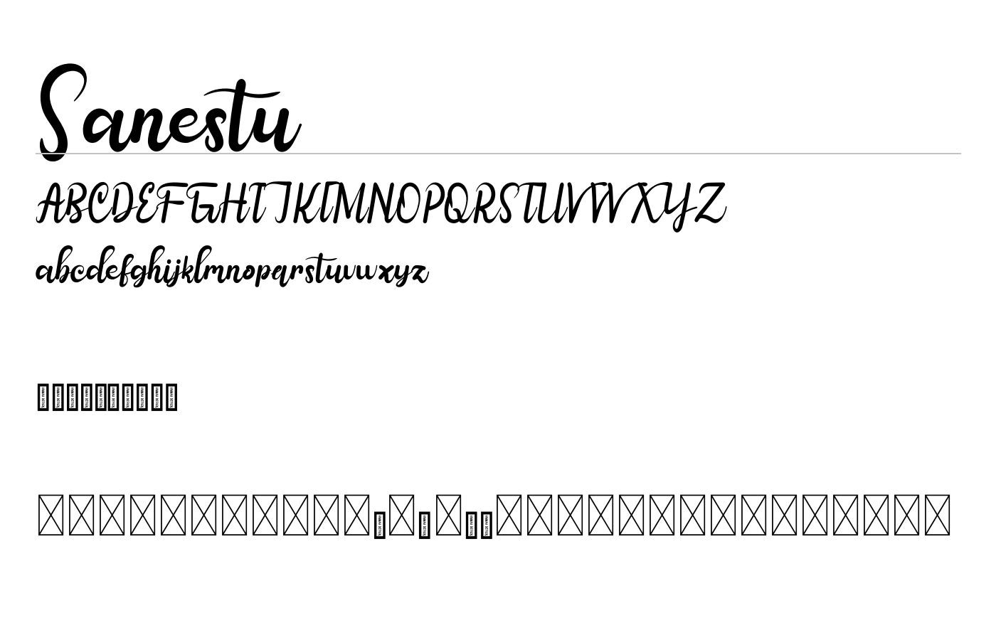 Sanestu Font preview