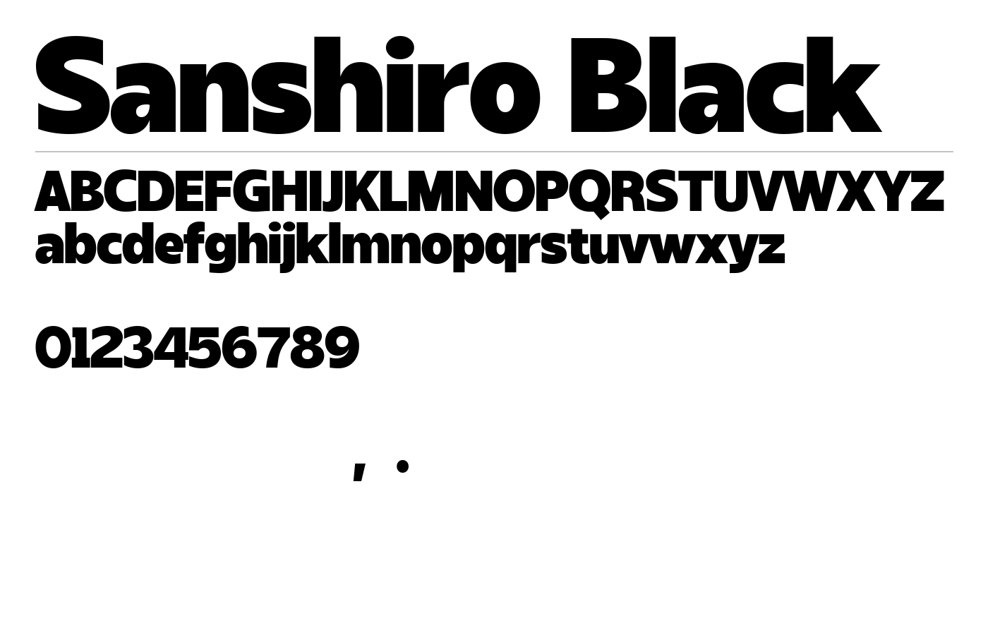 Sanshiro Font preview