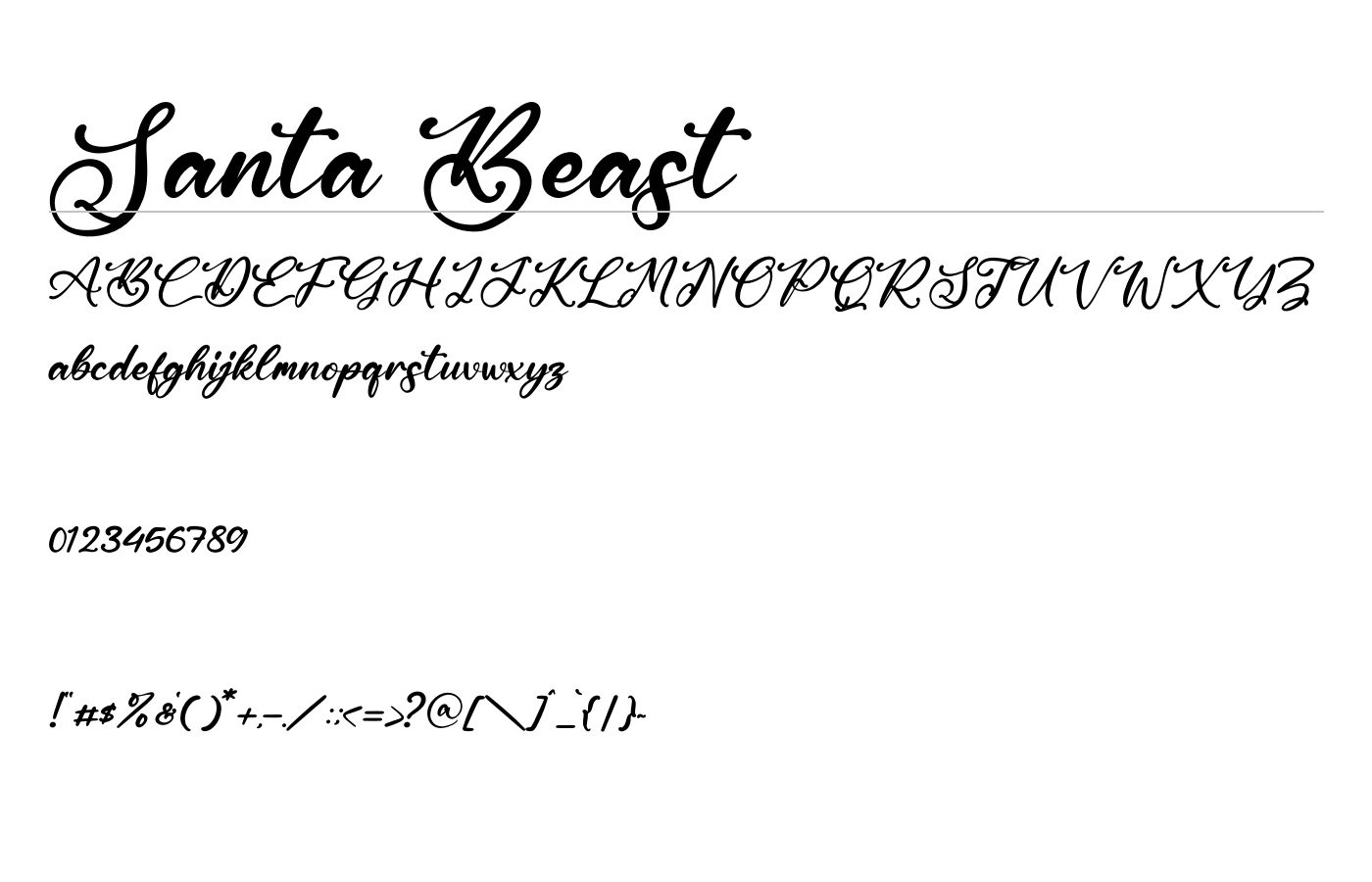 Santa Beast Font preview