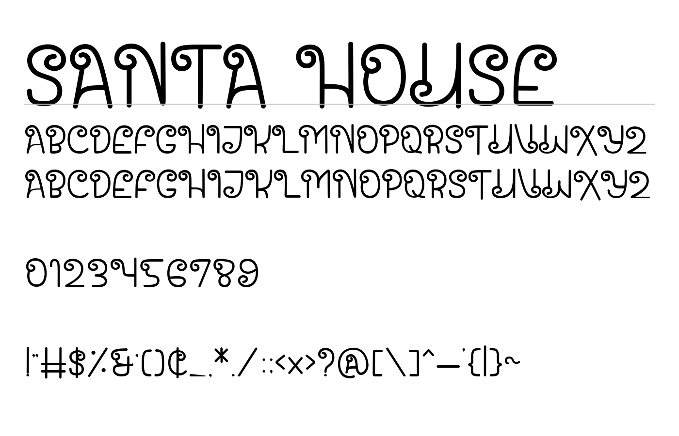 Santa House Font preview