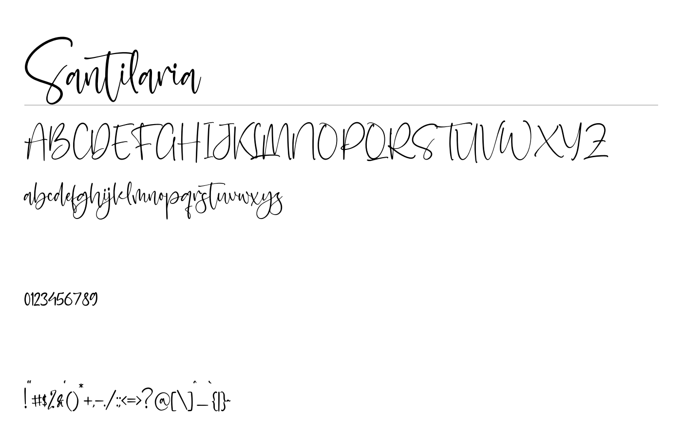 Santilaria Font preview