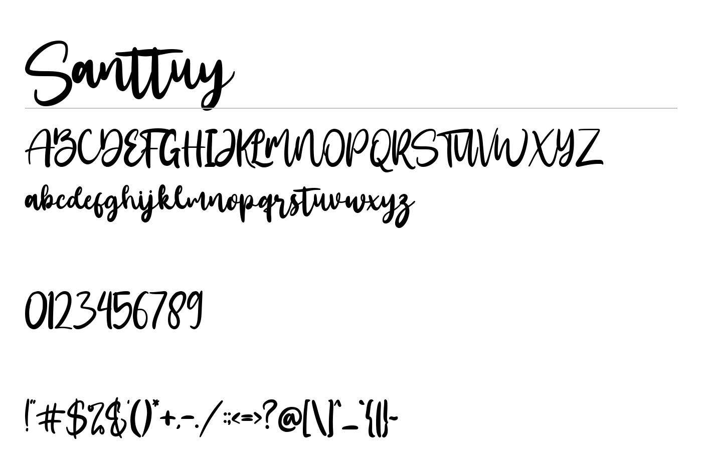 Santtuy Font preview