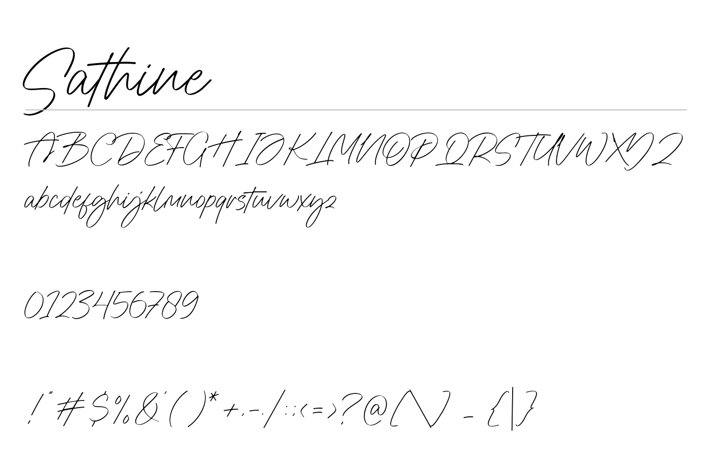Sathine Font preview