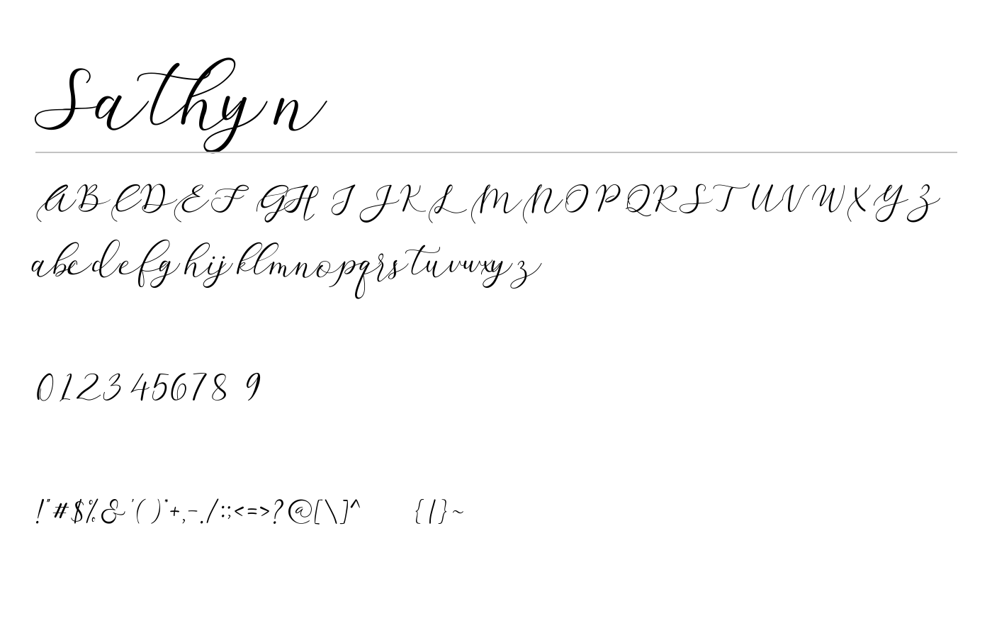 Sathyn Font preview
