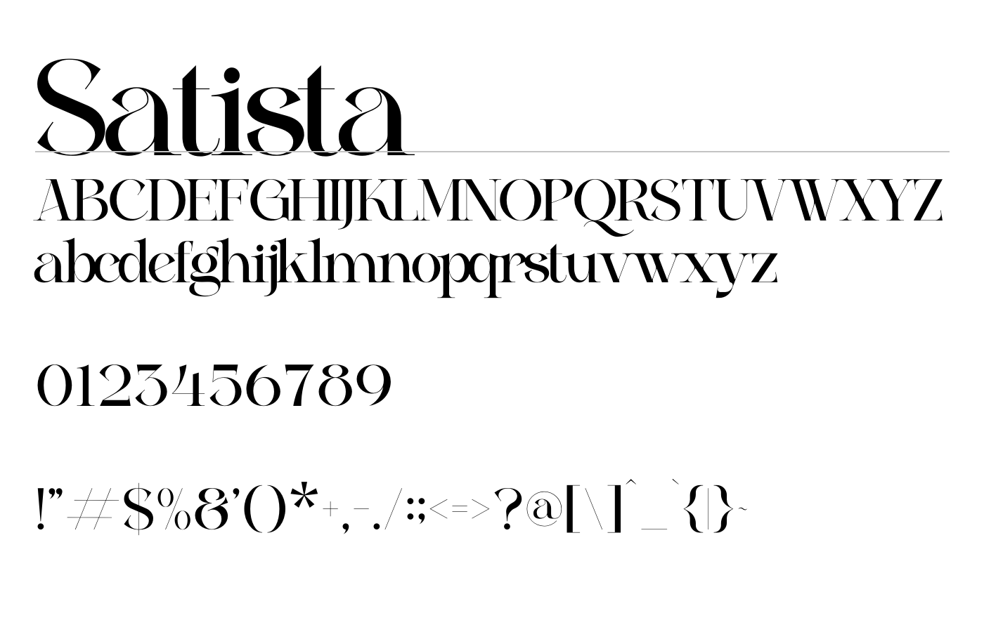 Satista Font preview