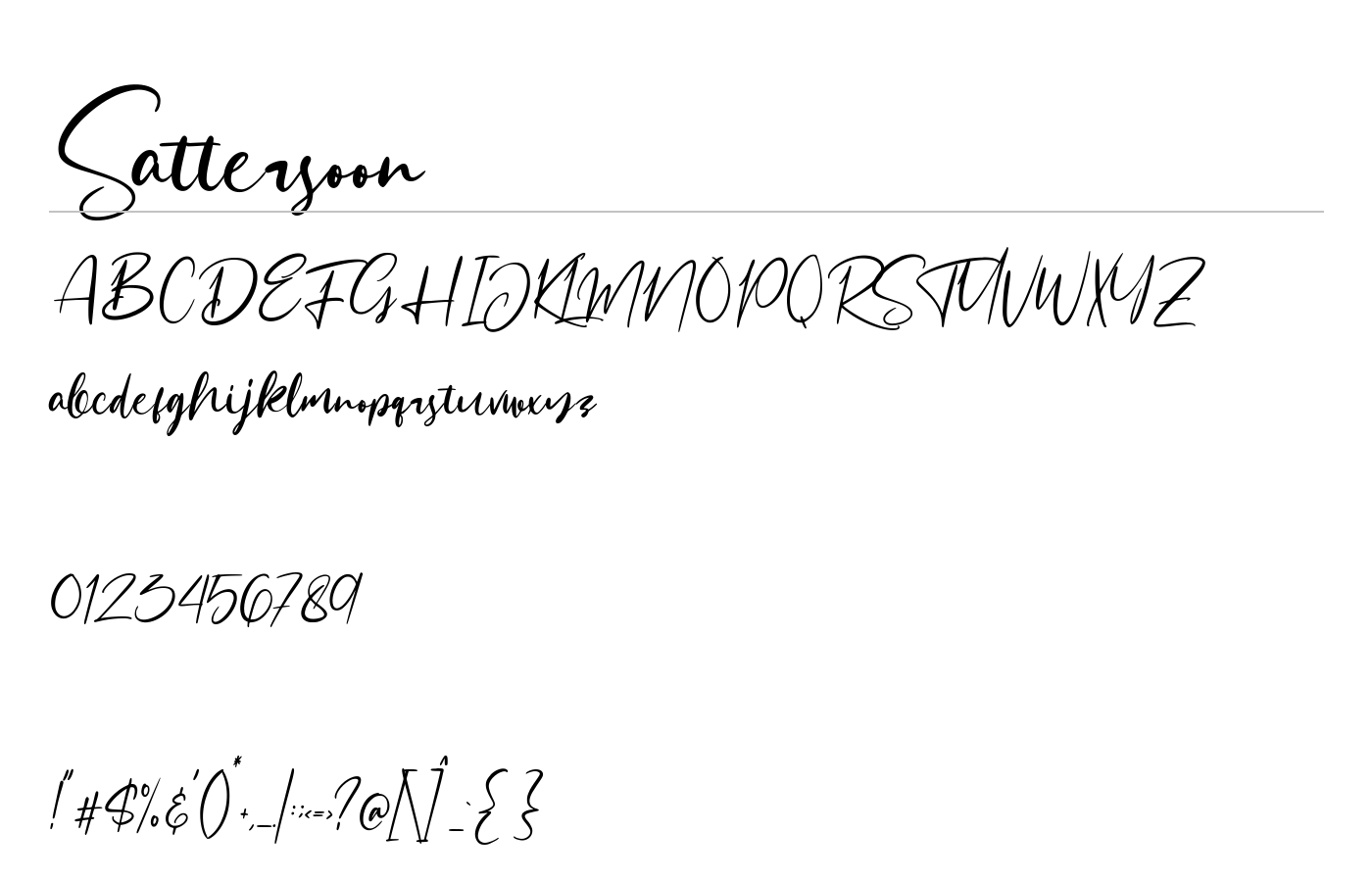 Sattersoon Font preview