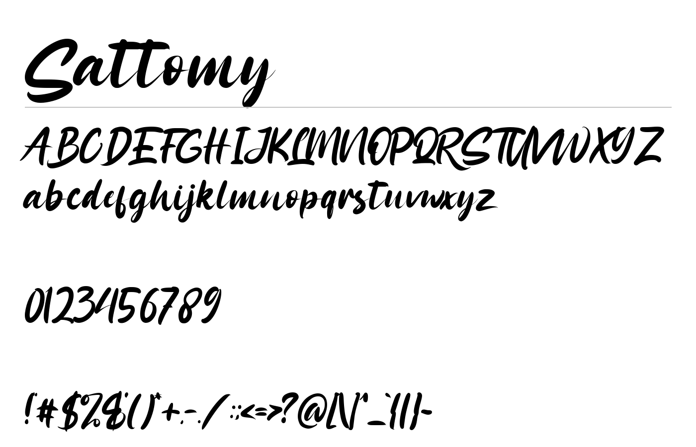 Sattomy Font preview
