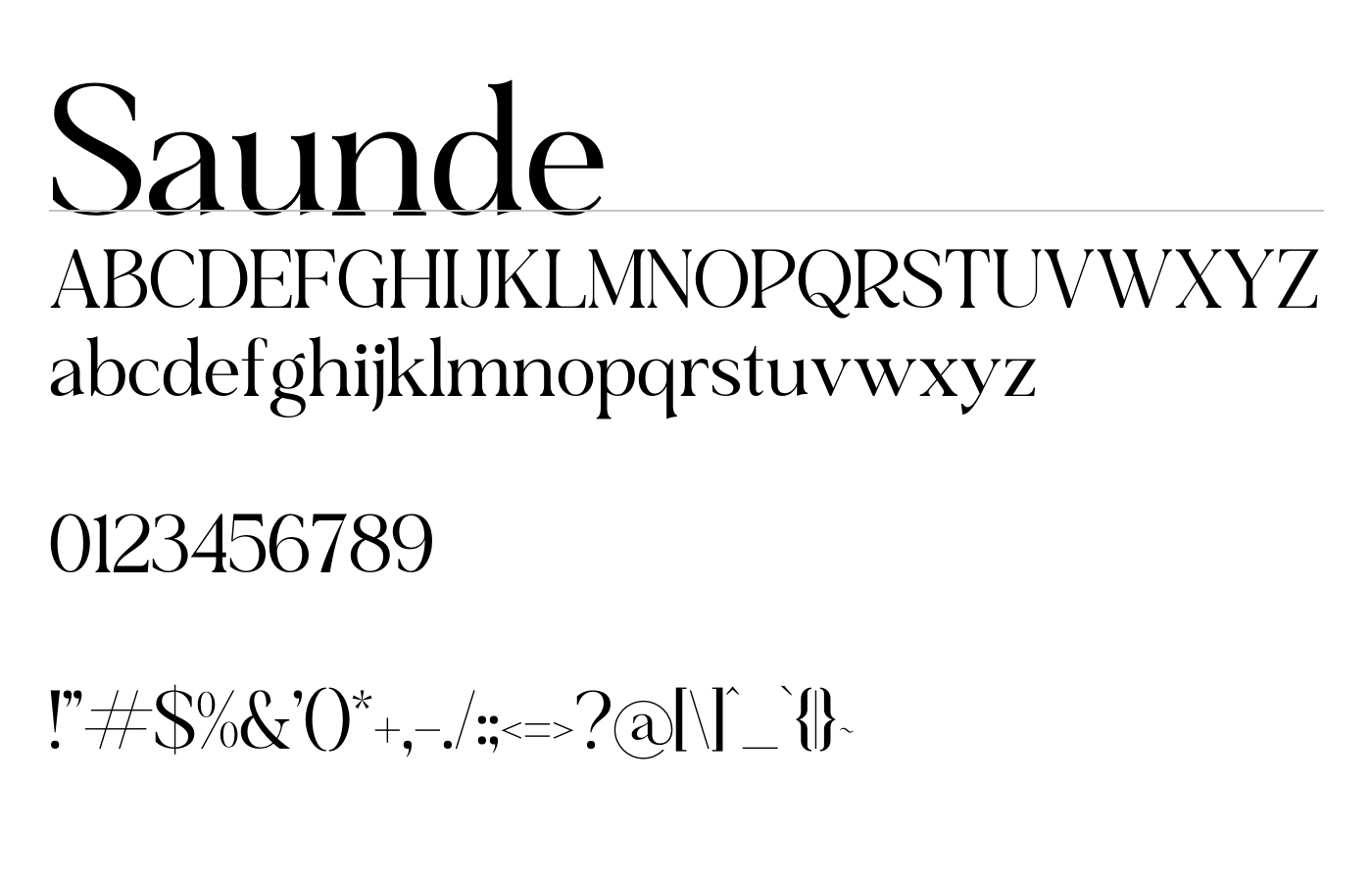 Saunde Font preview