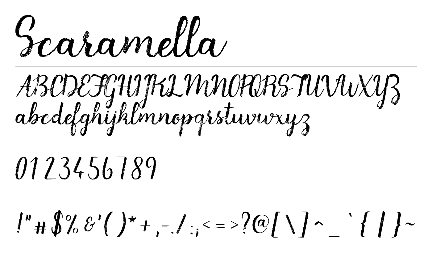 Scaramella Script Font preview