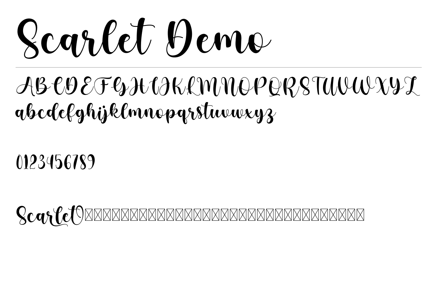 Scarlet Font preview