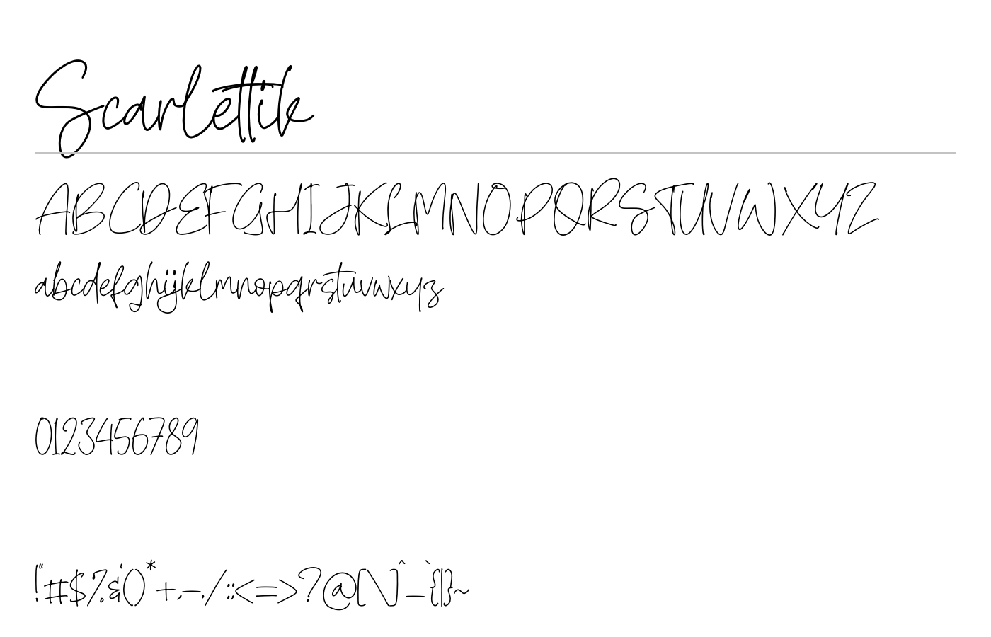 Scarlettik Font preview