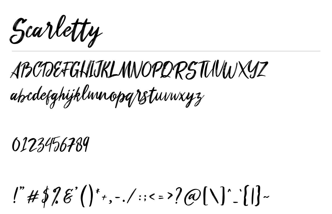 Scarletty Font preview