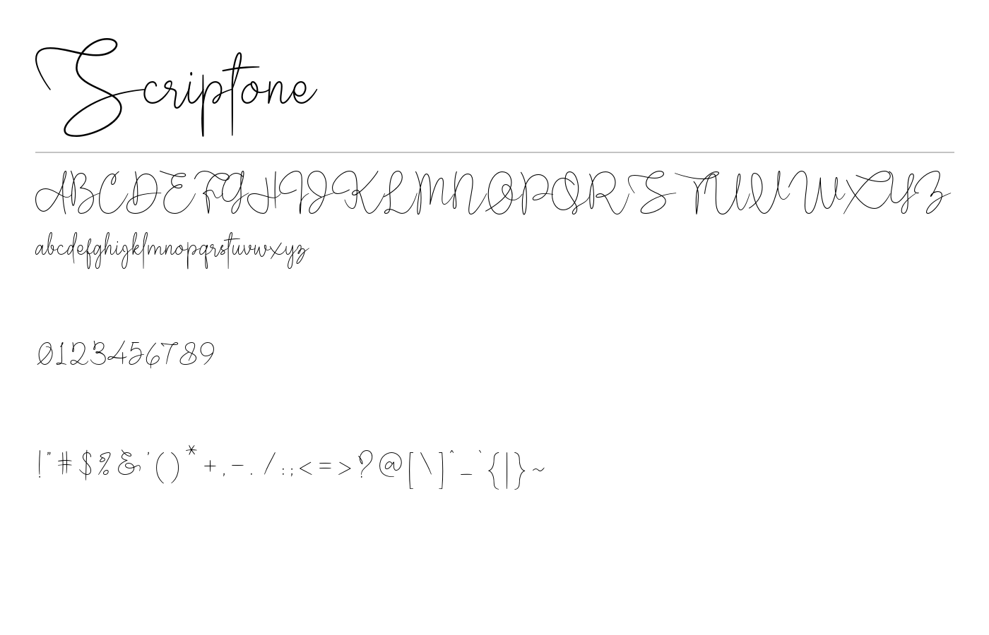 Scriptone Font preview