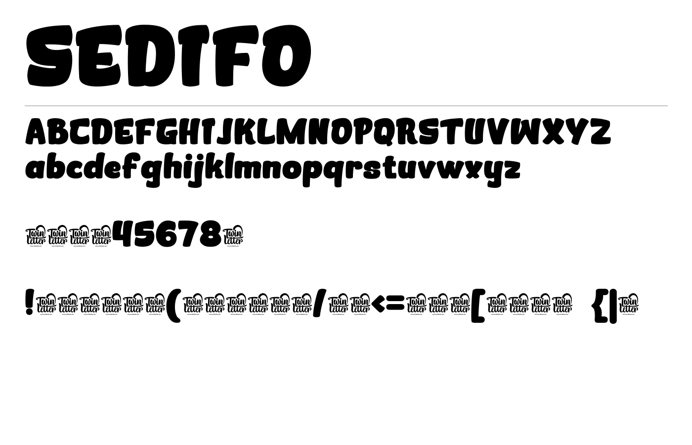 Sedifo Font preview