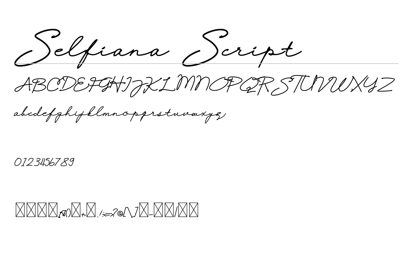 Selfiana Handwritten Font preview