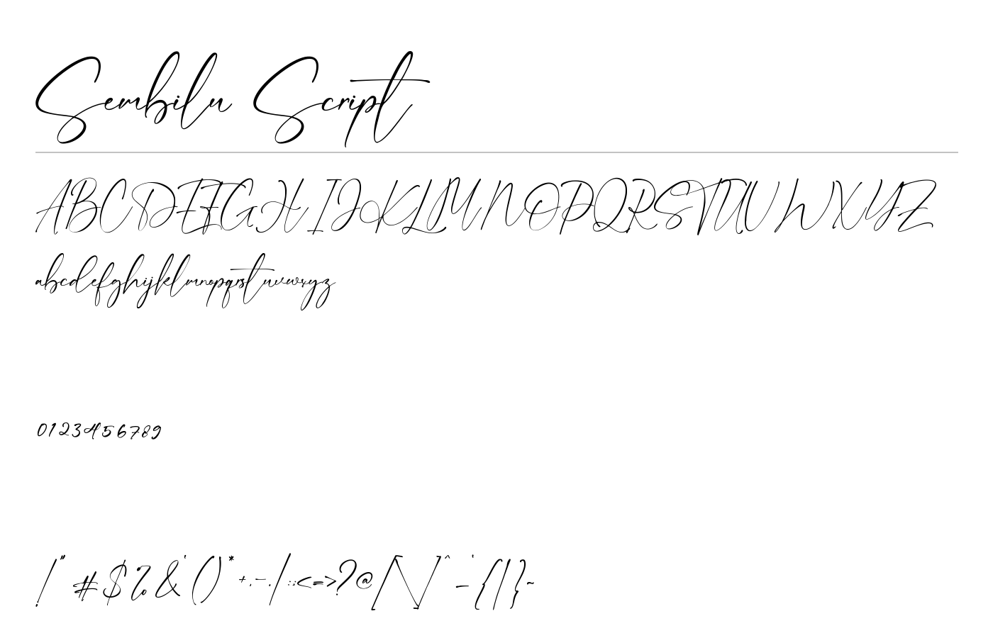 Sembilu Script Font preview