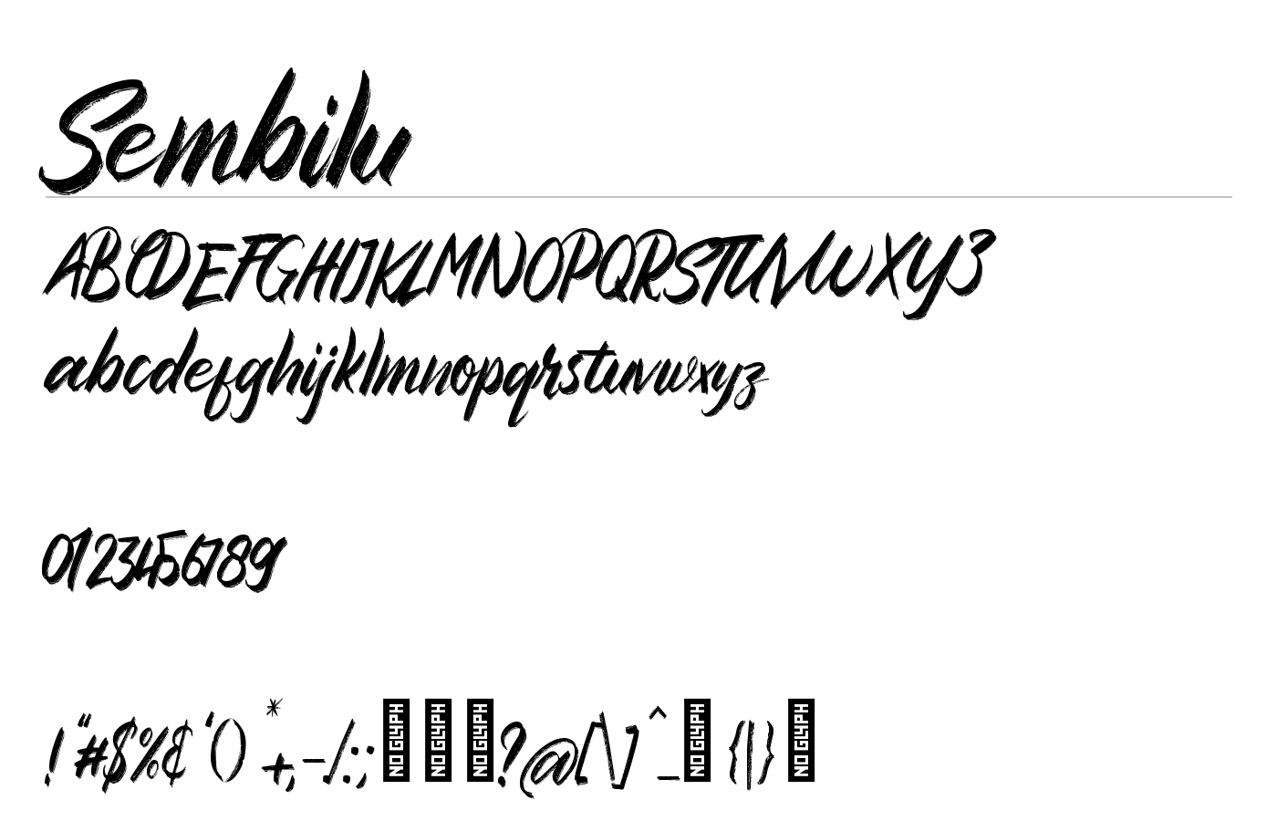 Sembilu Font preview