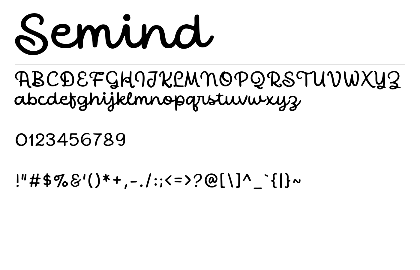 Semind Monoline Font preview
