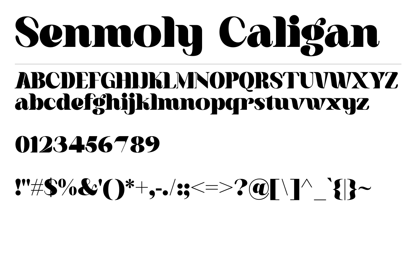 Senmoly Caligan Font preview