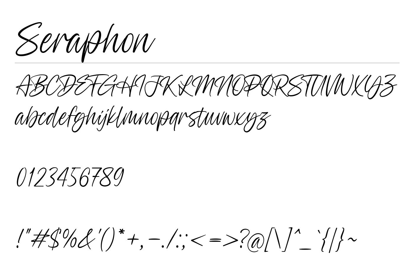 Seraphon Font preview
