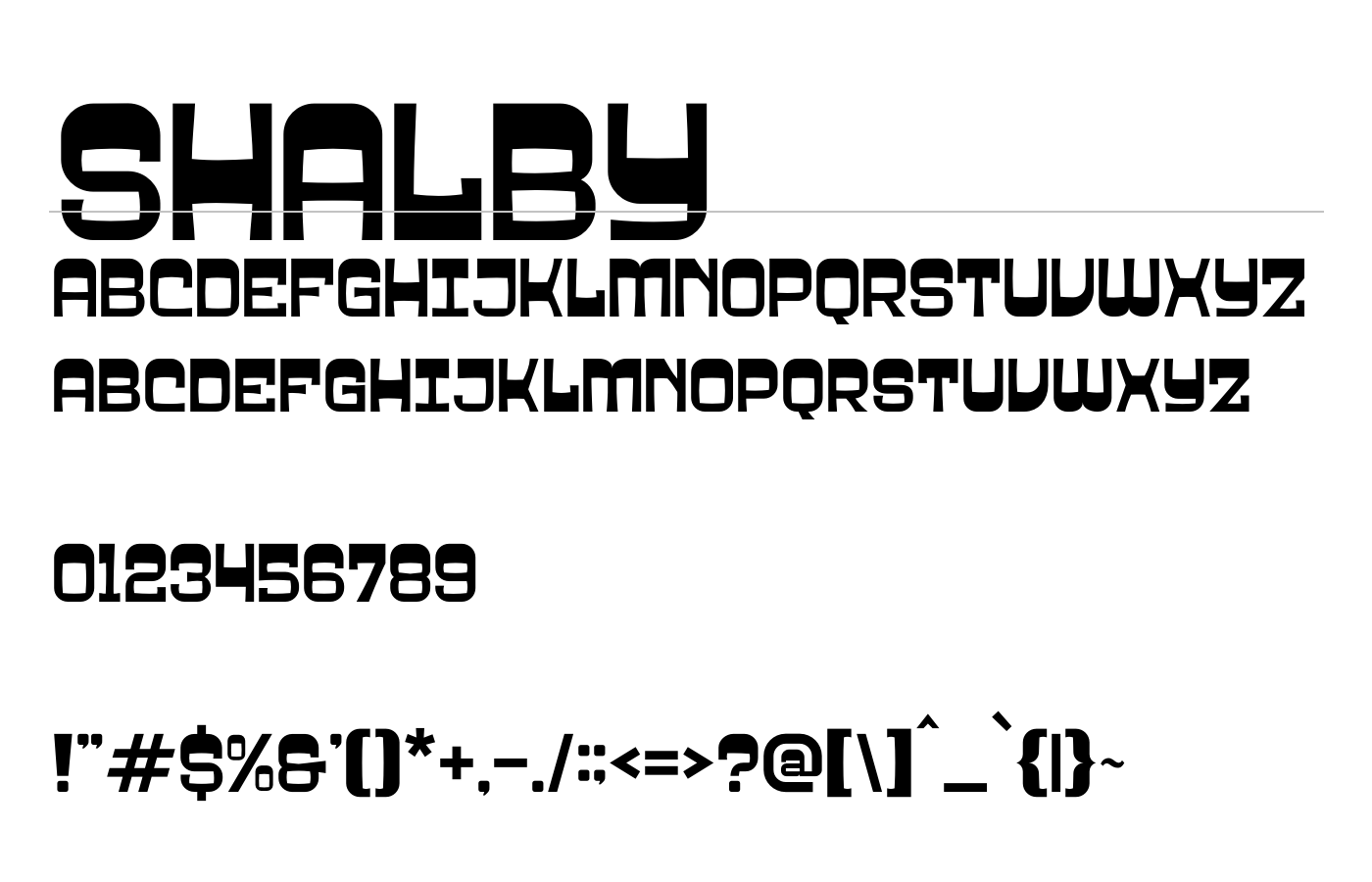 Shalby Font preview