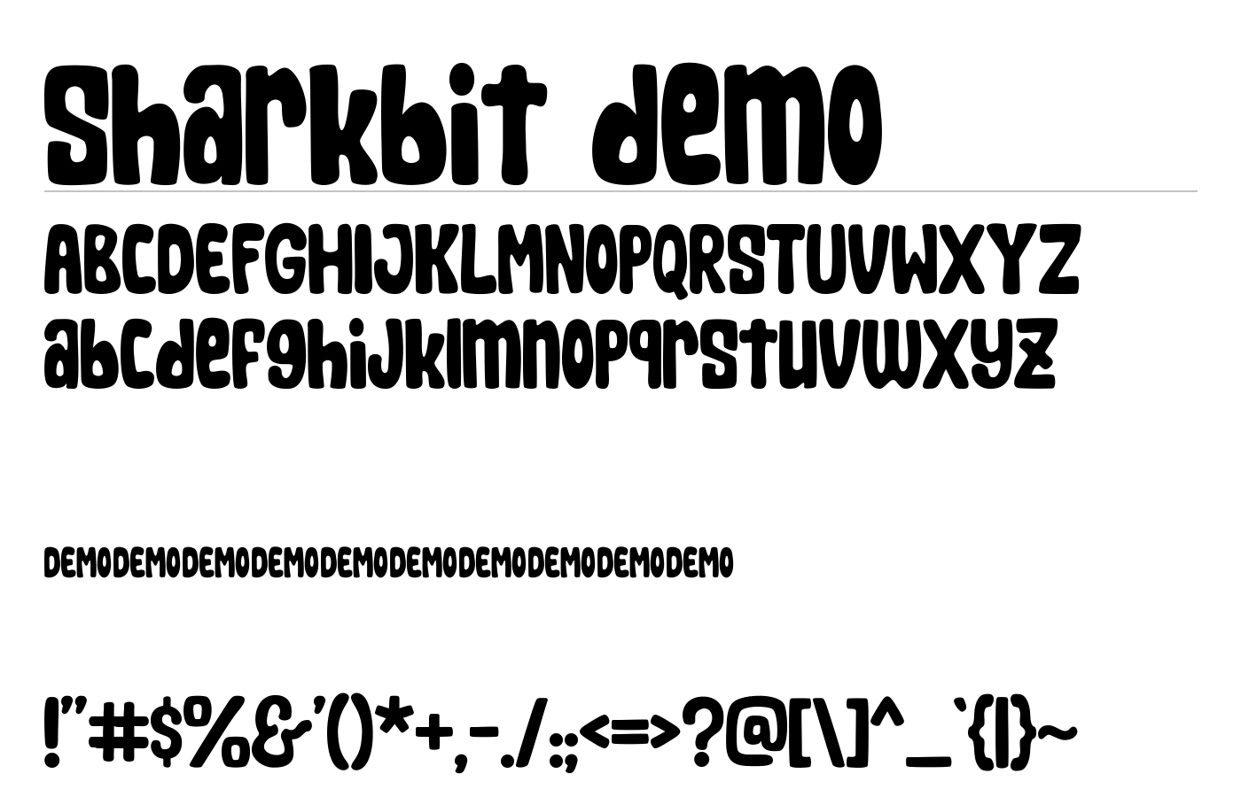 Sharkbit Font preview