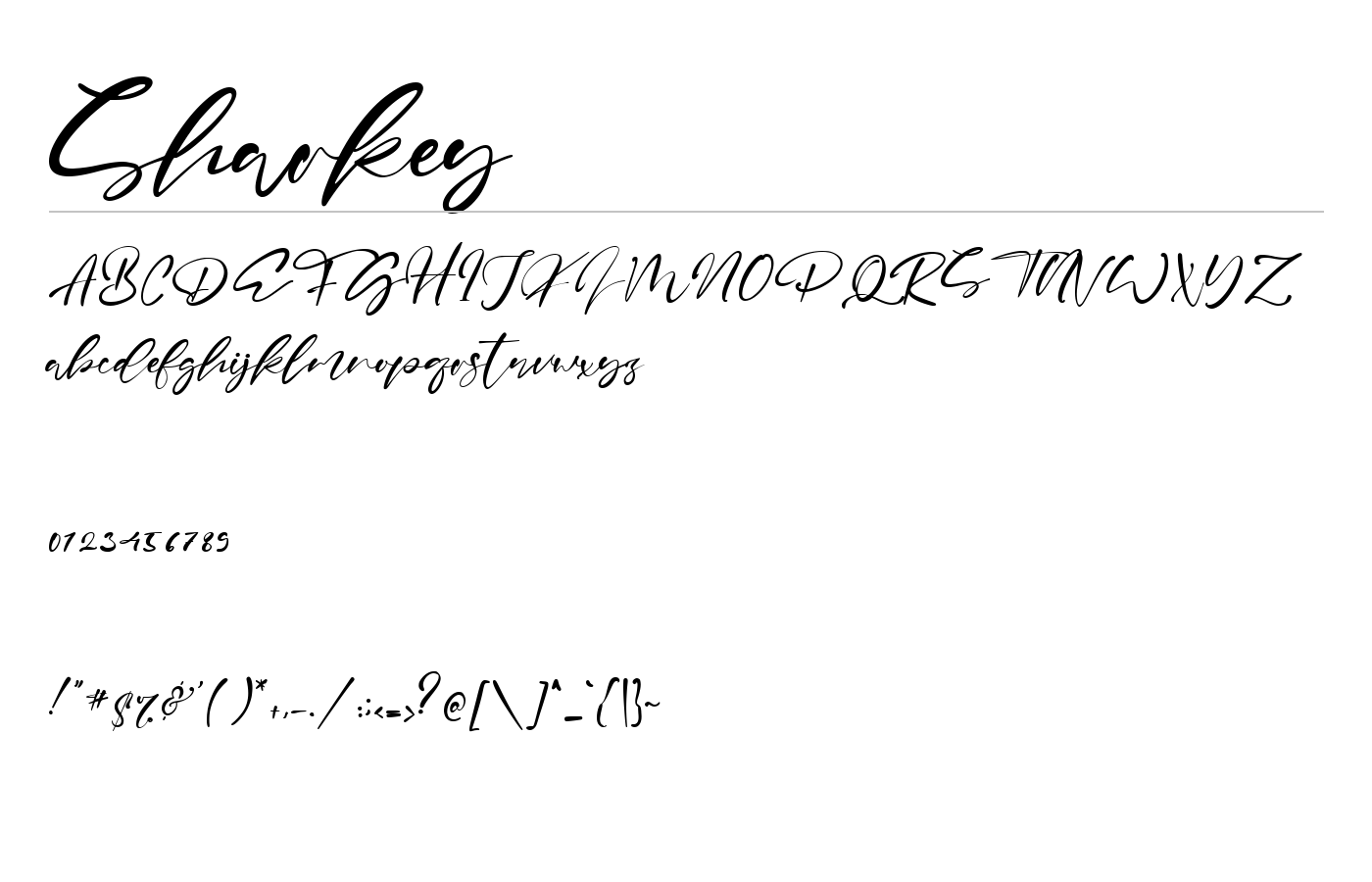 Sharkey Font preview