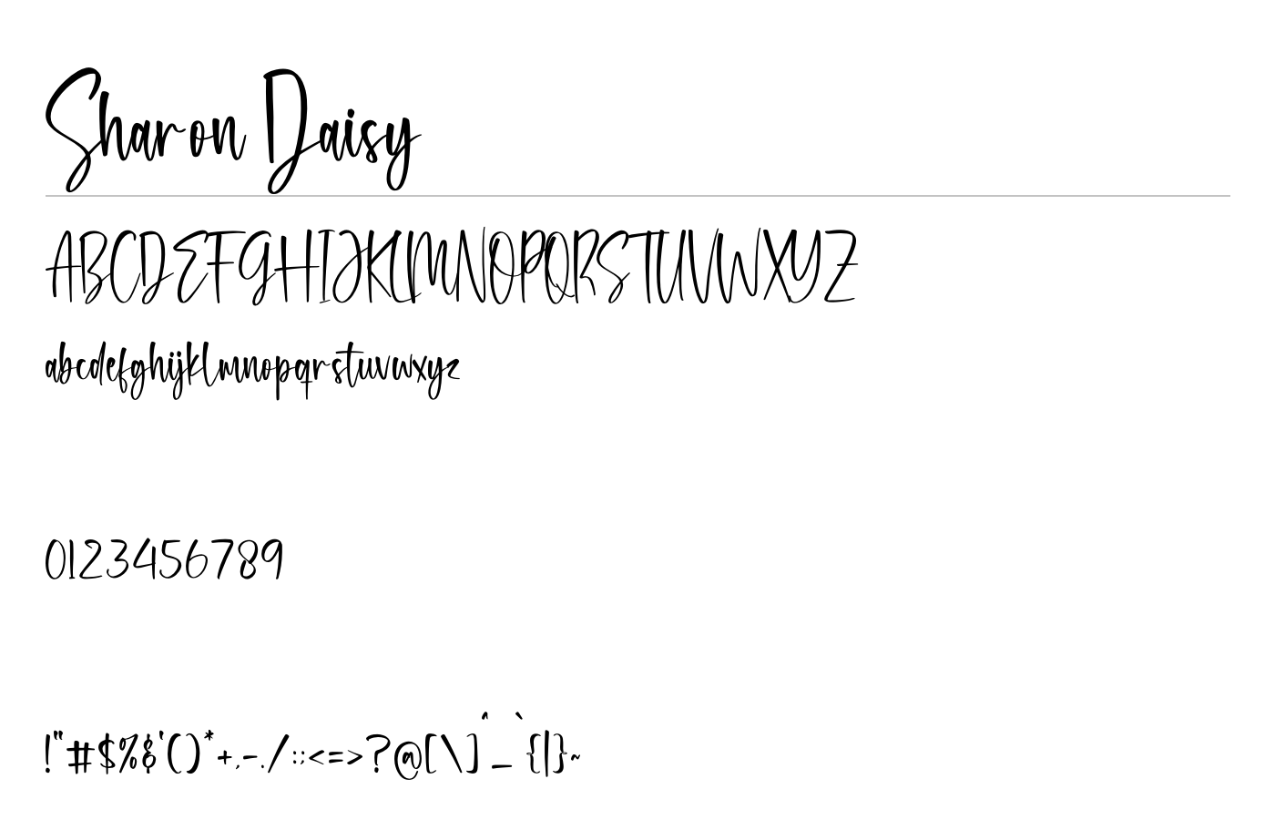 Sharon Daisy Font preview