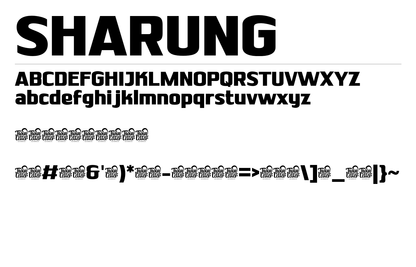 Sharung Font preview