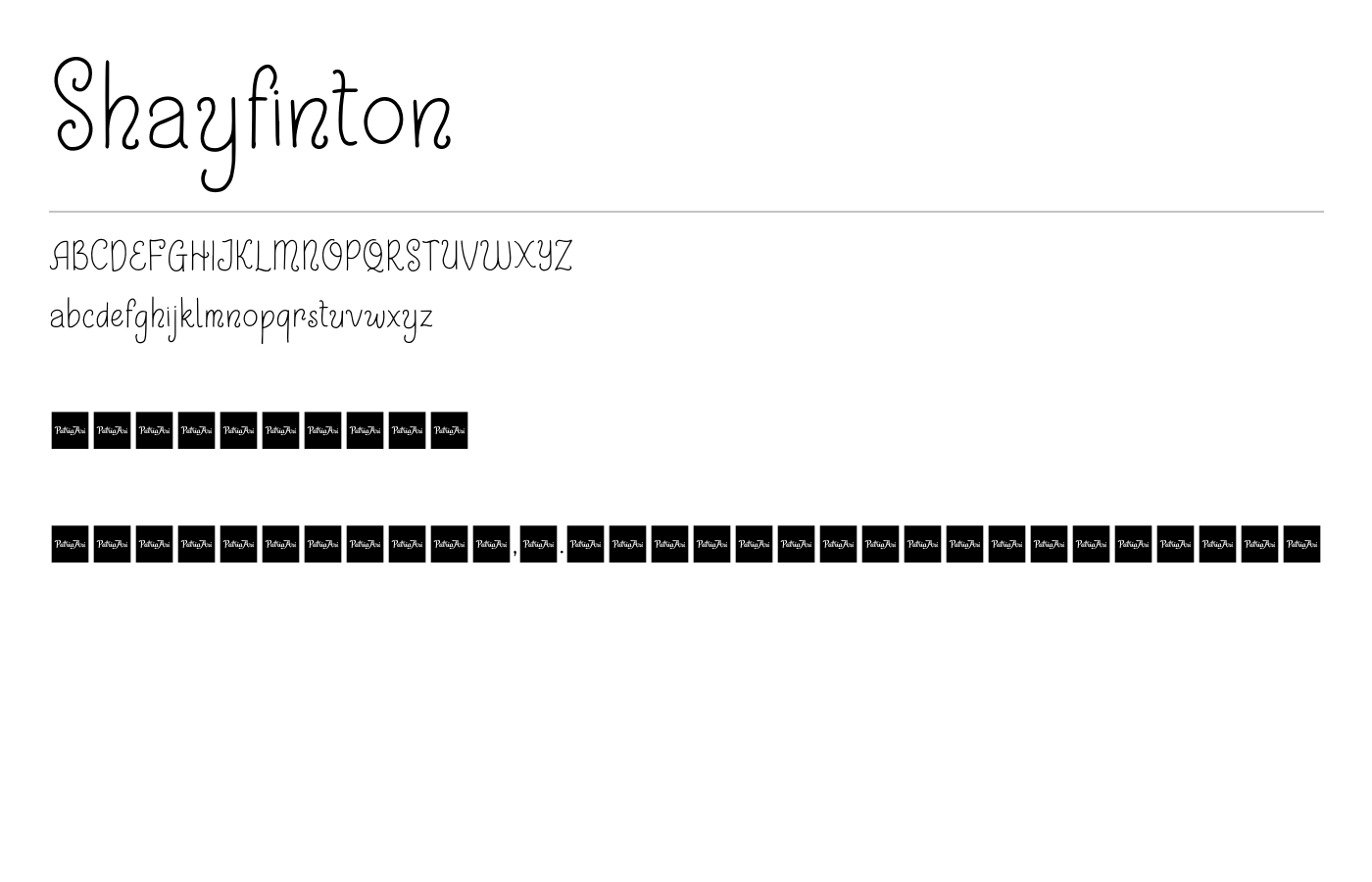 Shayfinton Font preview