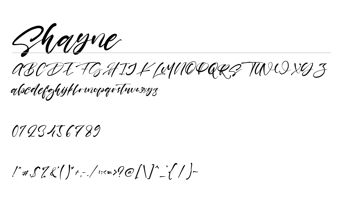 Shayne Font preview