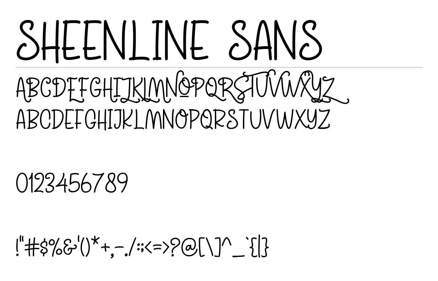 Sheenline Duo Font preview