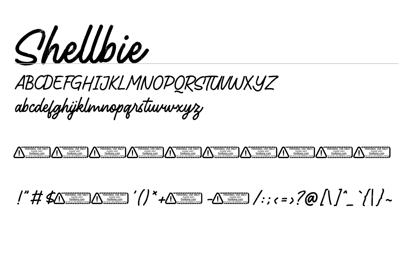 Shellbie Font preview