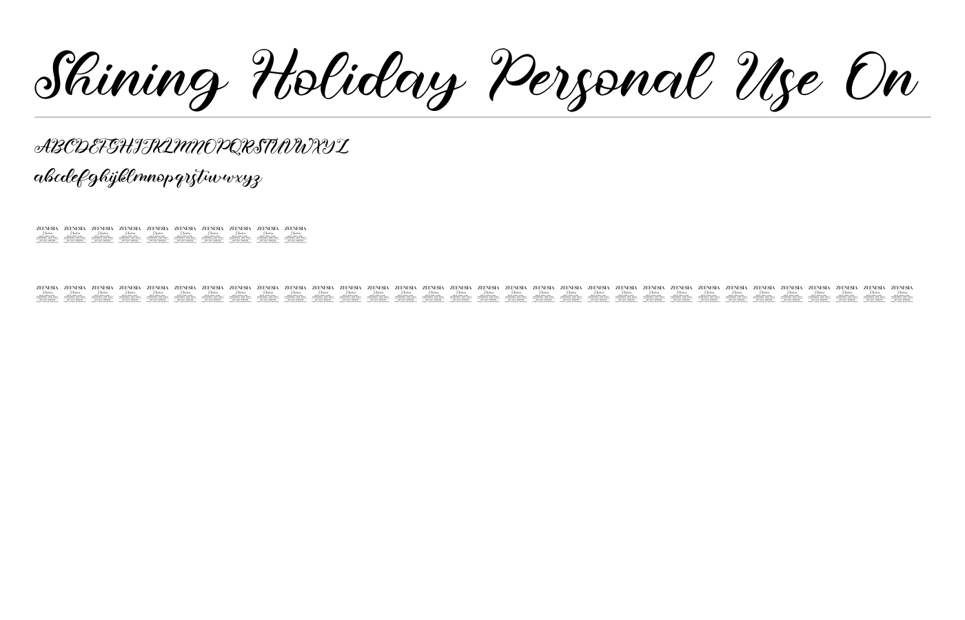 Shining Holiday Font preview