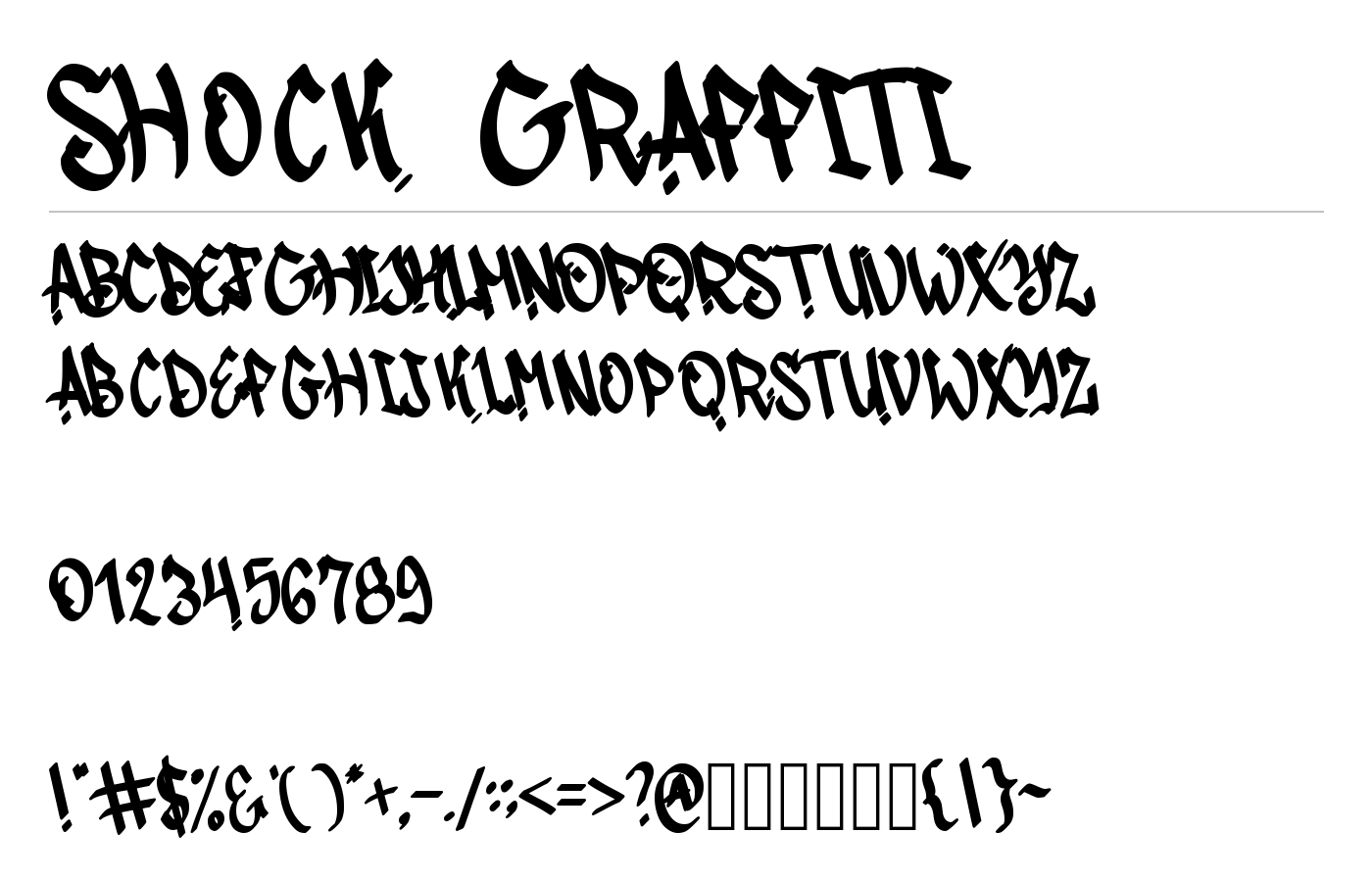 Shock Graffiti Font preview