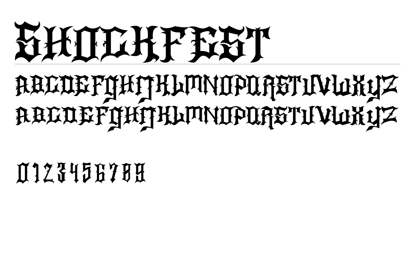 Shock Fest Font preview