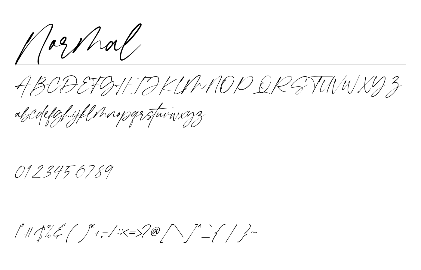 Shortblack Font preview