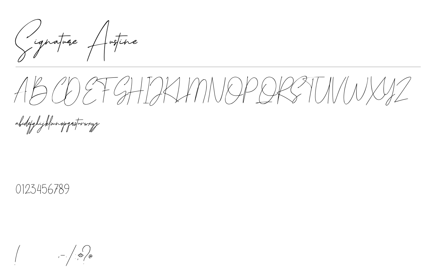 Signature Austine Font preview