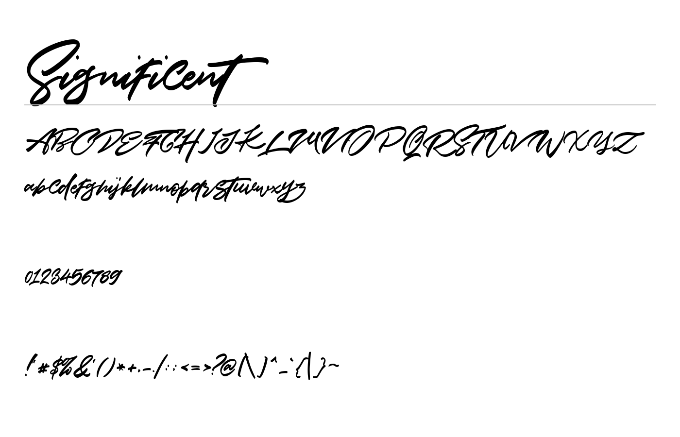 Significent Wild Brush Font preview
