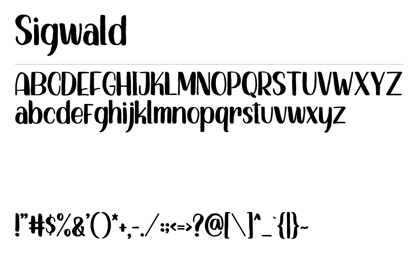 Sigwald Font preview