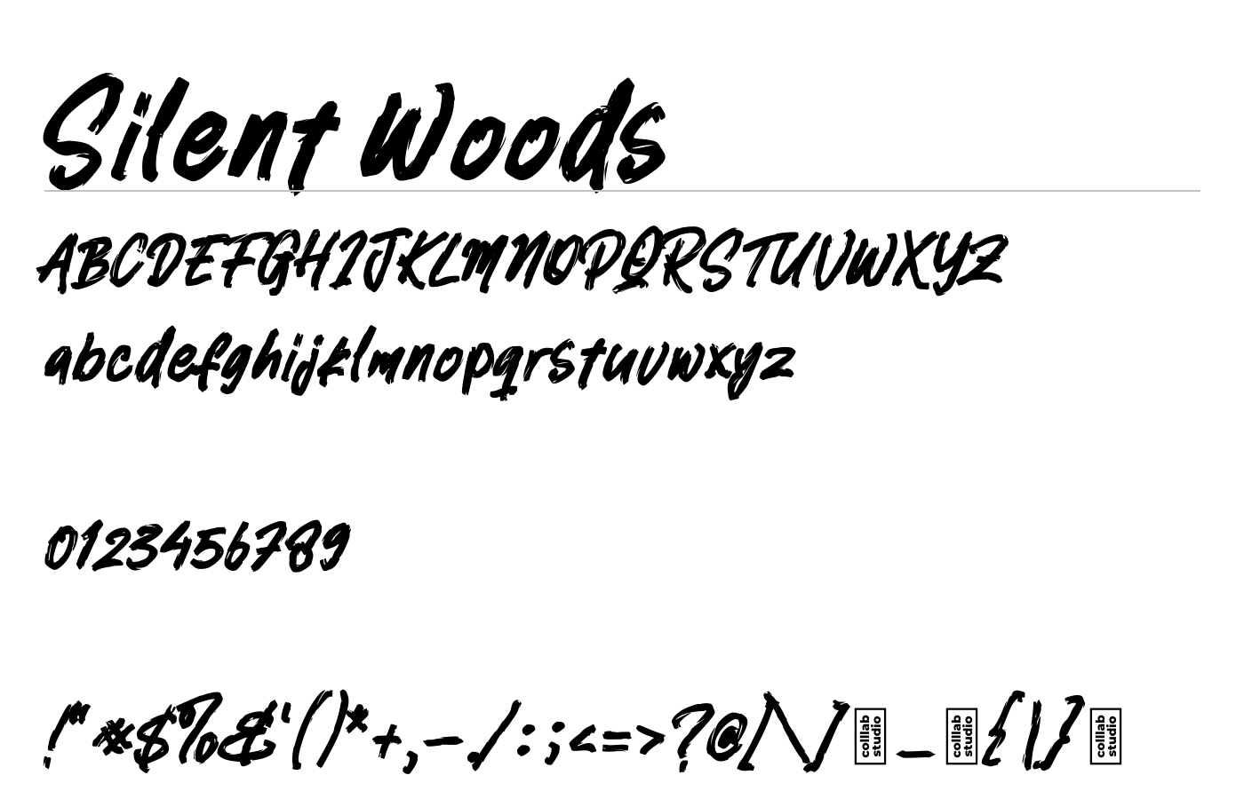 Silent The Woods Font preview